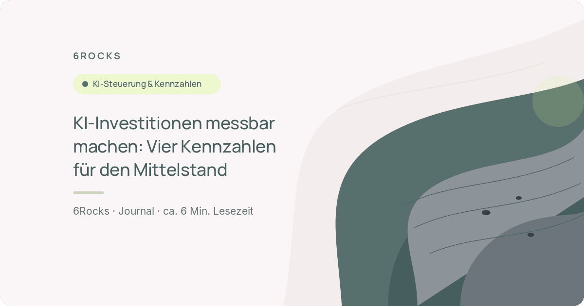 KI-Investitionen messbar machen: Vier Kennzahlen für den Mittelstand